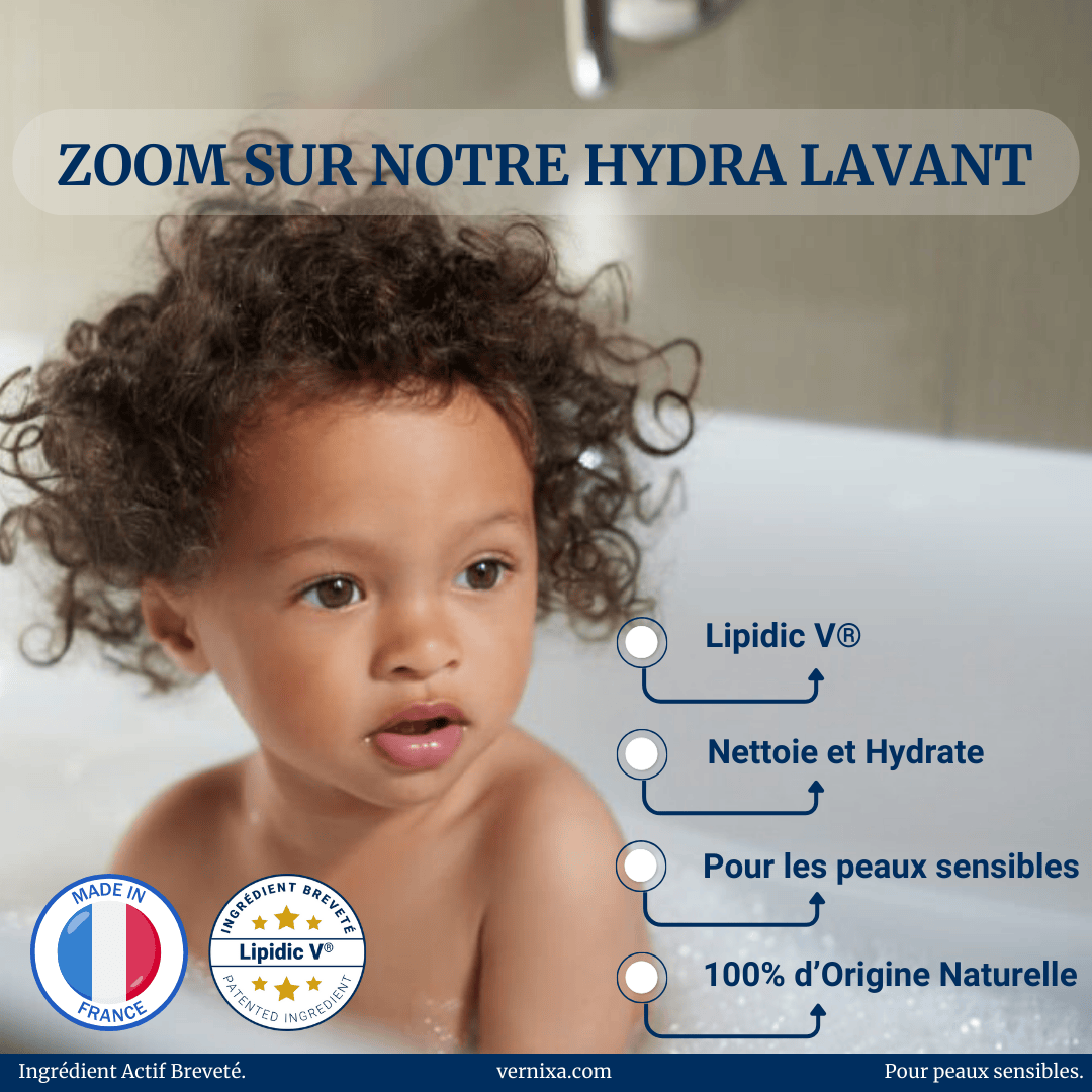 Lavaggio per bambini 100% naturale - per pelli sensibili - prodotto in Francia